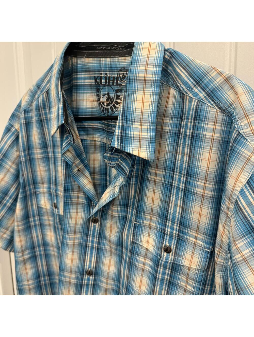 Kuhl Men's Short Sleeve Plaid Shirt XXL